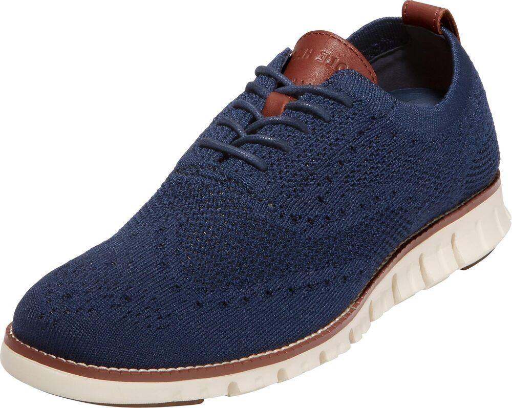 Cole Haan Men's Zerogrand Stitchlite Oxford, Marine Blue/Ivory, 11 Wide